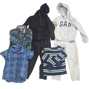Boys Gap Old Navy‎ Plaid Shirts Hoodies Sweatpants Bundle Size 5T